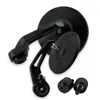 cafe 4 racer - Handlebar End Mirror "BOB 1" M8 Black Aluminum Pair incl. Handlebar Weights M8 Kawasaki Arm: 128mm - HS MOTO Germany Bar end mirrors 4251352638571