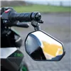 cafe 4 racer - Zrkadlá na konci riadidiel "SOLID" Čierne M6 / ID14 Hliníkový pár vrátane závaží na riadidlá + upínacích dielov - HS MOTO Germany Zrkadlá do riadítok 4251926910560