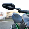 cafe 4 racer - Handlebar End Mirror "SOLID" Black M6 / ID17 Aluminum Pair incl. Handlebar Weights + Clamping Parts - HS MOTO Germany Bar end mirrors 4251926910577