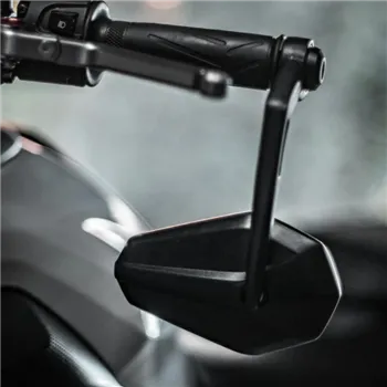 cafe 4 racer - Handlebar End Mirror "SOLID 1" M10 Black Aluminum Pair incl. Handlebar Weights M10 BMW Arm: 170mm - HS MOTO Germany Bar end mirrors 4251926903845