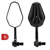 cafe 4 racer - Handlebar End Mirror "SOLID 1" M16 Black Aluminum Pair incl. Handlebar Weights M16 Yamaha Arm: 170mm - HS MOTO Germany Bar end mirrors 4251926901698