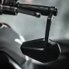 cafe 4 racer - Handlebar End Mirror "SOLID 1" M6T Black Aluminum Pair incl. Handlebar Weights M6 Triumph LC Arm: - HS MOTO Germany Bar end mirrors 4251926901667