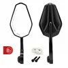 cafe 4 racer - Handlebar End Mirror "SOLID 1" M6Y Black Aluminum Pair incl. Handlebar Weights M6Y Yamaha Arm: 170mm - HS MOTO Germany Bar end mirrors 4251926904620