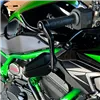 cafe 4 racer - Handlebar End Mirror "SOLID 1" M8 Black Aluminum Pair incl. Handlebar Weights M8 Kawasaki Arm: 170mm - HS MOTO Germany Bar end mirrors 4251926901674