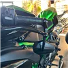 cafe 4 racer - Handlebar End Mirror "SOLID 1" M8 Black Aluminum Pair incl. Handlebar Weights M8 Kawasaki Arm: 170mm - HS MOTO Germany Bar end mirrors 4251926901674