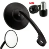 cafe 4 racer - Handlebar End Mirror "BOB 3" M6 Black Aluminum Pair incl. Handlebar Weights M6 Universal Arm: 170mm - HS MOTO Germany Bar end mirrors 4251926904477