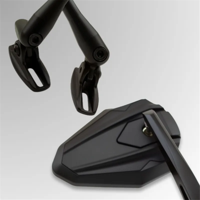 cafe 4 racer - Cladding Mirror "HERO" Alu/ABS Black Pair Hole Distance from 25 to 55mm 6.4mm E-approved - HS MOTO Germany Fairing mirrors 4251926905917