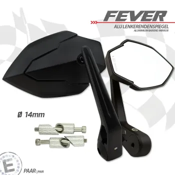 cafe 4 racer - HIGHSIDER STEALTH-X6 bar end mirror, long - Highsider Bar end mirrors 4054783260133