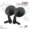 cafe 4 racer - Handlebar End Mirror "CUP" ABS/Aluminum Black Pair Clamp for Handlebar 16-19mm E-approved - HS MOTO Germany Bar end mirrors 4251352657411