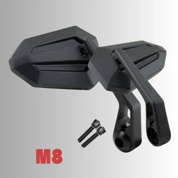 cafe 4 racer - Zrcátko na konci řídítek SOLID2 M6 HONDA HORNET  - HS MOTO Germany Zrcátka na řídítka 4251926910195