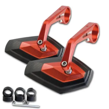 cafe 4 racer - Biltwell utility mirror rectangle clamp-on-1" black - BILTWELL Bar end mirrors 