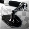 cafe 4 racer - Zrcátko na řidítka "Diamond" černá/modrá 7/8+1&quot L 133 x Š 70 x V 28mm - HS MOTO Germany Zrcátka na řídítka 4251352620583