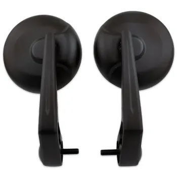cafe 4 racer - Round Handle Bar End Side Mirrors CR7 black/silver - Cafe4Racer Bar end mirrors 