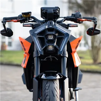 cafe 4 racer - Handlebar End Mirror "SOLID 2" Black M6 / ID14 Aluminum Pair incl. Handlebar Weights + Clamping Parts - HS MOTO Germany Bar end mirrors 4251926903449