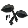 cafe 4 racer - Universal Mirror "Fever" Aluminum Black M10 Adapter 2 x M10-R / 1 x - HS MOTO Germany Standard mirrors 4251352620880