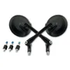 cafe 4 racer - Universal Mirror "Novara" Aluminum Black Pair M10 Ø 105mm Adjustable M10-R/L E-approved - HS MOTO Germany Standard mirrors 4251352629395