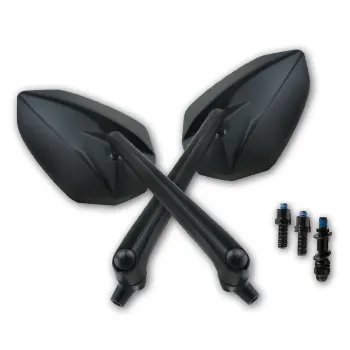 cafe 4 racer - SHINY MIRROR FERRARA GROOV,BLCK,ADJ.STEM - Shin Yo Standard mirrors 4054783041381
