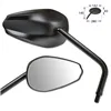cafe 4 racer - Universal Mirror "Como" Black Aluminum Pair Adapter 2 x M10-R + 1 x - HS MOTO Germany Standard mirrors 4251352636768