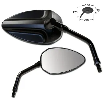 cafe 4 racer - HIGHSIDER Alu mirror VICTORY - Highsider Standard mirrors 4054783039715