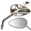 cafe 4 racer - Universal Mirror "Padua" Chrome ABS Pair Adapter 2 x M10-R + 1 x - HS MOTO Germany Standard mirrors 4251352606112