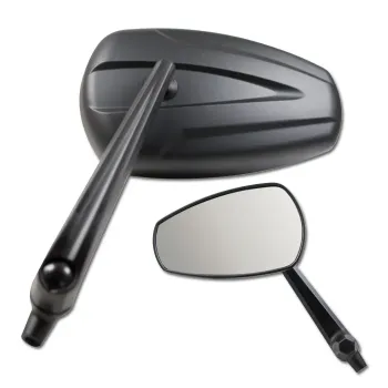 cafe 4 racer - RETRO Matte Black Mirror For Harley - Cafe4Racer Standard mirrors 