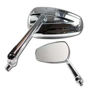 cafe 4 racer - DAYTONA Handlebar mirror D-4 black HEXAGON - Daytona Standard mirrors 4251352657886