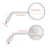 cafe 4 racer - Universal Mirror "PRO 4" ALU Pair Black M10-L to M8-R Ø 105 mm E-approved - HS MOTO Germany Standard mirrors 4251926904767