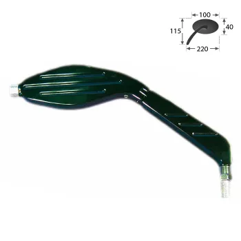 cafe 4 racer - Zrcátko HIGHSIDER STEALTH-X3 s pozičním světlem LED - Highsider Standardní zrcadla 4054783260102