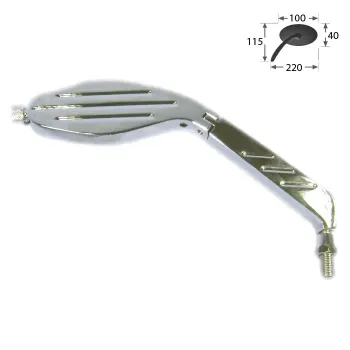 cafe 4 racer - HIGHSIDER STEALTH-X4 mirror with LED indicator & position light - Highsider Standard mirrors 4054783260119