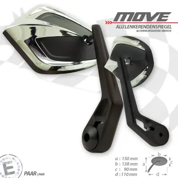 cafe 4 racer - HIGHSIDER CONERO bar end mirror - Highsider Bar end mirrors 4054783225422