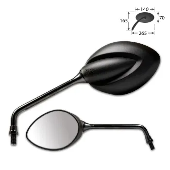cafe 4 racer - Kuryakyn, sada zrkadiel Teardrop. Chróm - KURYAKYN Štandardné zrkadlá 
