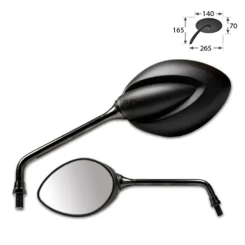 cafe 4 racer - DAYTONA Handlebar end mirror D-3, čierny - Daytona Štandardné zrkadlá 4251352657817