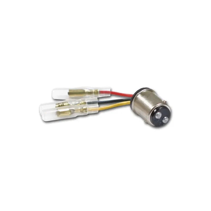 cafe 4 racer - Adapter Cable "Taillight" BAY15D Socket 3 Cables with Japan Round Connector Female Ø 3.5mm - HS MOTO Germany Adapter cable 4251352607546