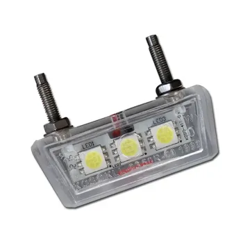cafe 4 racer - License Plate Lighting "Zest" Black LED ABS Screw Distance: 45mm E-approved - HS MOTO Germany License plate lights 4251352604194
