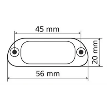 cafe 4 racer - License Plate Lighting "Zest" Black LED ABS Screw Distance: 45mm E-approved - HS MOTO Germany License plate lights 4251352604194