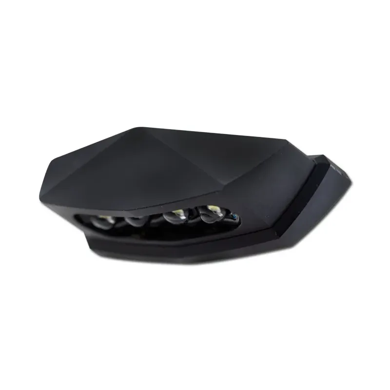 cafe 4 racer - License Plate Lighting "Diamond" Black Aluminum LED Screw Distance: 30mm E-approved - HS MOTO Germany License plate lights 4251352609328