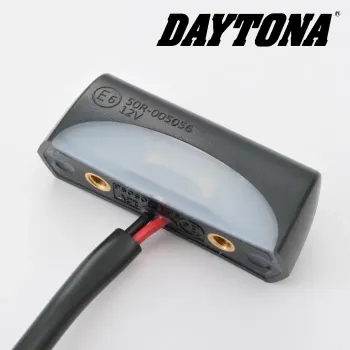 cafe 4 racer - Kennzeichenbeleuchtung "Daytona" schwarz ABS Klarglas E-geprüft - Daytona License plate lights 4251352636218