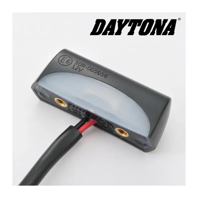 cafe 4 racer - Kennzeichenbeleuchtung "Daytona" schwarz ABS Klarglas E-geprüft - Daytona License plate lights 4251352636218