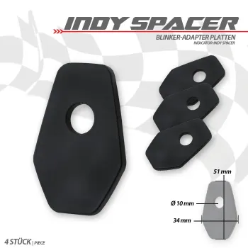 cafe 4 racer - Sada otočných vložek "M10" - HS MOTO Germany Podložka pod směrovku 4251352655103