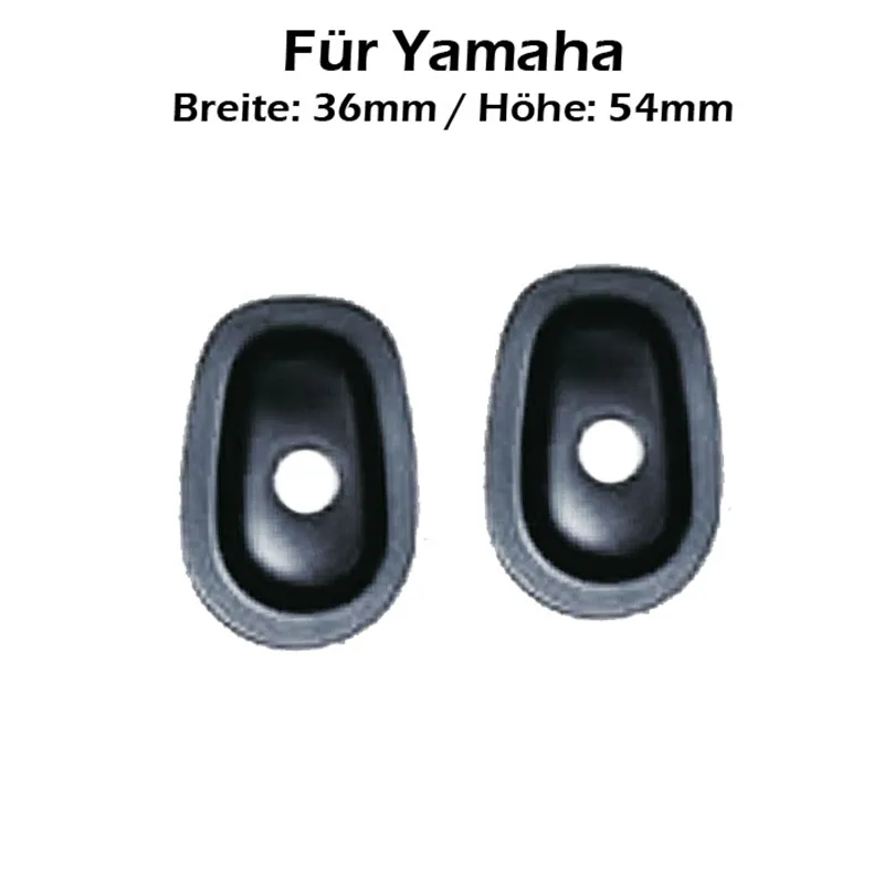 cafe 4 racer - Indy Spacer "Yamaha" black ABS ISY1 Pack of 4 pcs Dimensions: L54 x W36 - HS MOTO Germany Indy Spacer 4251352601506