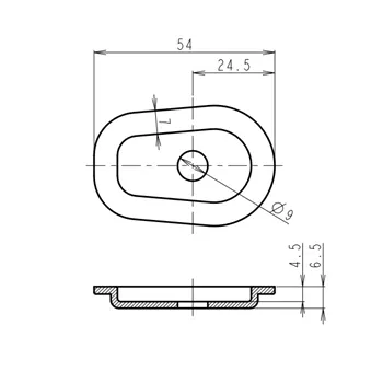 cafe 4 racer - Indy Spacer "Yamaha" black ABS ISY1 Pack of 4 pcs Dimensions: L54 x W36 - HS MOTO Germany Indy Spacer 4251352601506