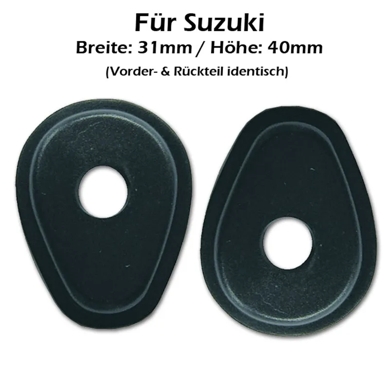 cafe 4 racer - Indy Spacer "Suzuki" black ABS ISS1 Pkg. 4 pcs Size: L 40 x - HS MOTO Germany Indy Spacer 4251352601612