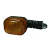 cafe 4 racer - Miniblinker "Duc-Style" black yellow glass F.R./ H.L. 10W M10 45x61mm E-approved - HS MOTO Germany Standard indicators 4251352600943