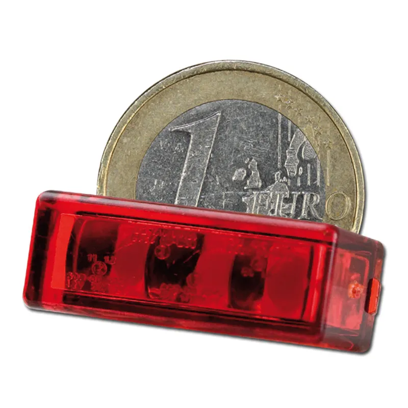 cafe 4 racer - LED Recessed Tail Light "Brick3" Red 3 x SMD Dimensions: W: 27 x H: 10 - HS MOTO Germany LED Rear lights 4251352603913