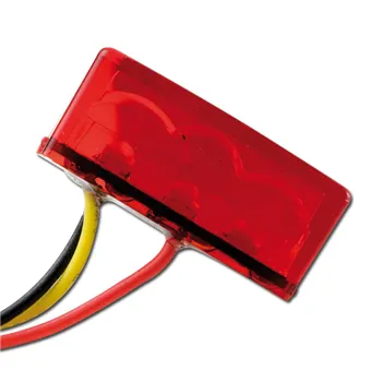 cafe 4 racer - LED Recessed Tail Light "Brick3" Red 3 x SMD Dimensions: W: 27 x H: 10 - HS MOTO Germany LED Rear lights 4251352603913