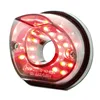 LED taillight "Pipe" black without KZB tinted with black mounting plate W: 54 x