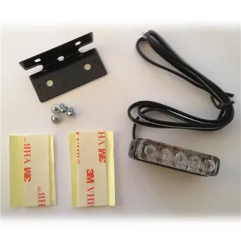 License Plate Lighting "ICE" Black ABS LED Clear Glass E-approved