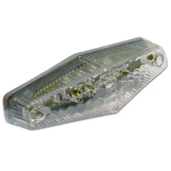 cafe 4 racer - SHIN YO LED rear light, SUPERFLAT, clear glass, with mounting straps, E-mark. - Shin Yo LED Rear lights 4054783032419