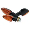 cafe 4 racer - Mini Indicator "Arrow" Black Yellow Glass M8 Long E-approved - HS MOTO Germany Standard indicators 4251352602008