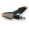 cafe 4 racer - LED Indicator "PEAK" black short M10 clear & flat glass E-approved - HS MOTO Germany Standard indicators 4251352603579